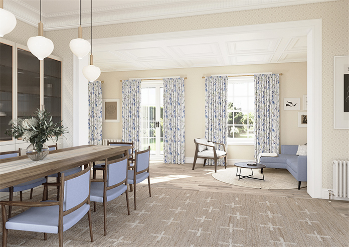 Grove, Saxon Blue - Made to Measure Curtains - Image 7